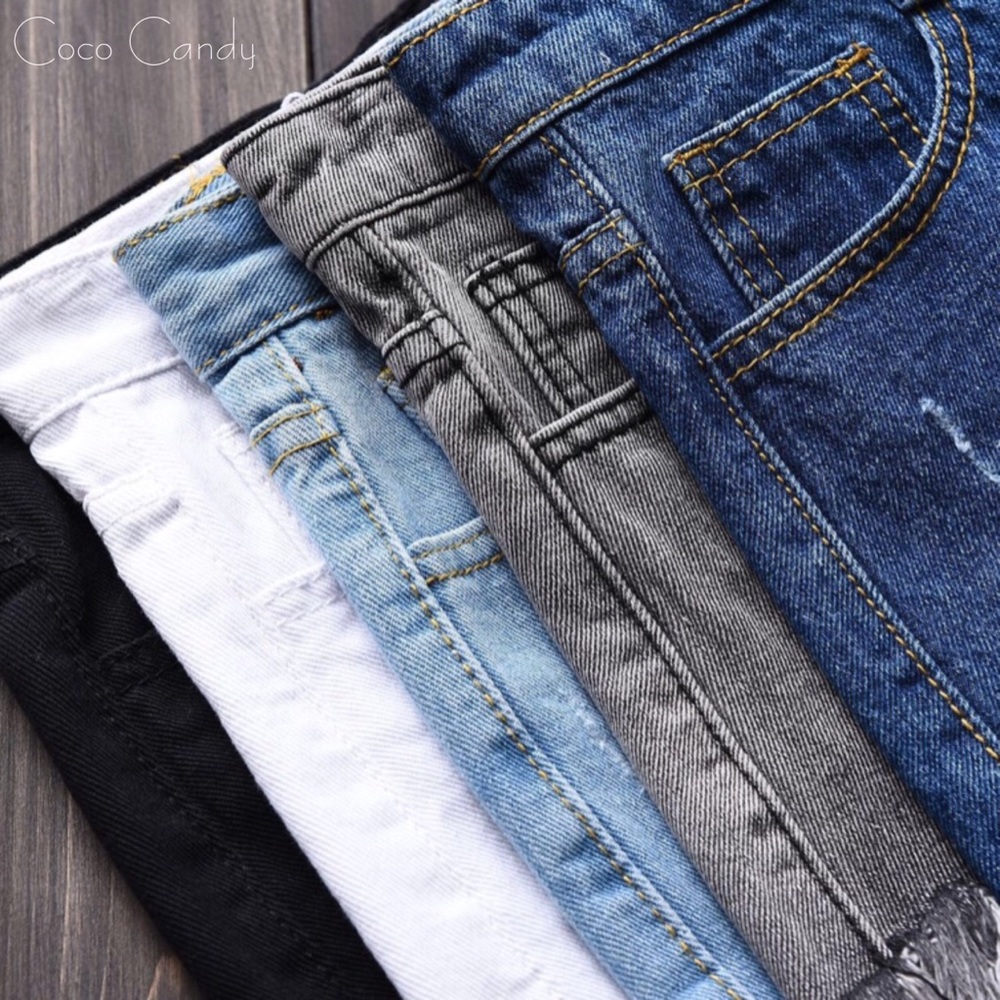 🆕High Waist Jean Dark Blue Denim Shorts - Picture 4 of 8